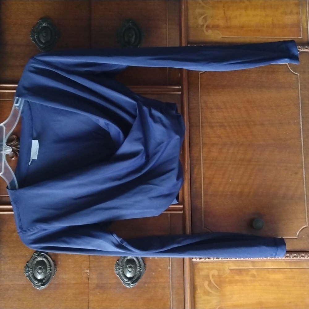 ATHLETA WRAP OVER CROP LONGSLEEVE TOP SEAMLESS